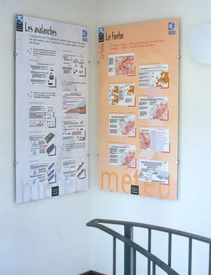 panneaux espace muséographie tour météo de l'hospice du petit saint bernard page expositions